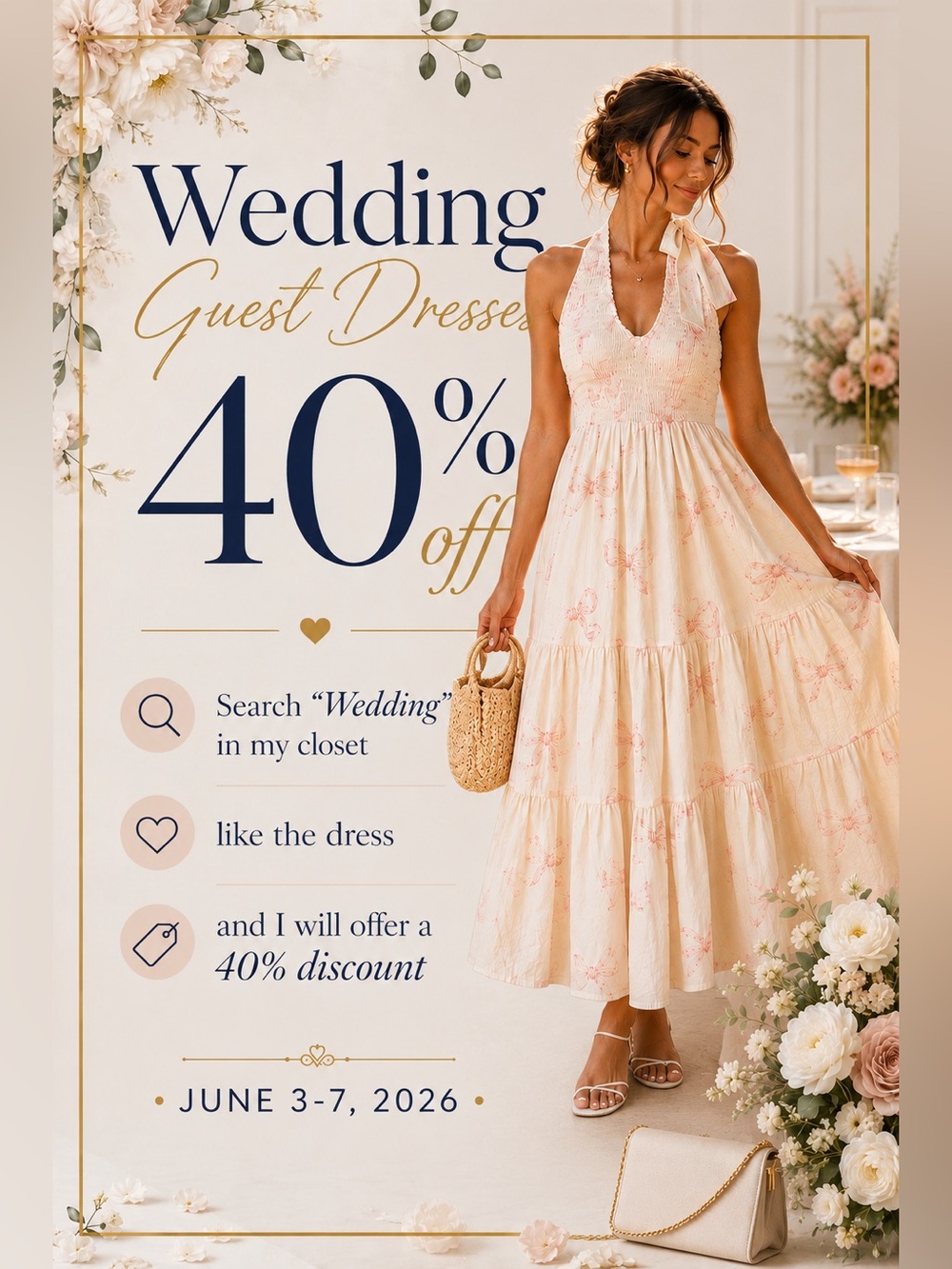✨ Wedding Guest Dress Event — 40% Off! ✨